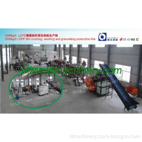 1000kg/h PE,PP film washing line